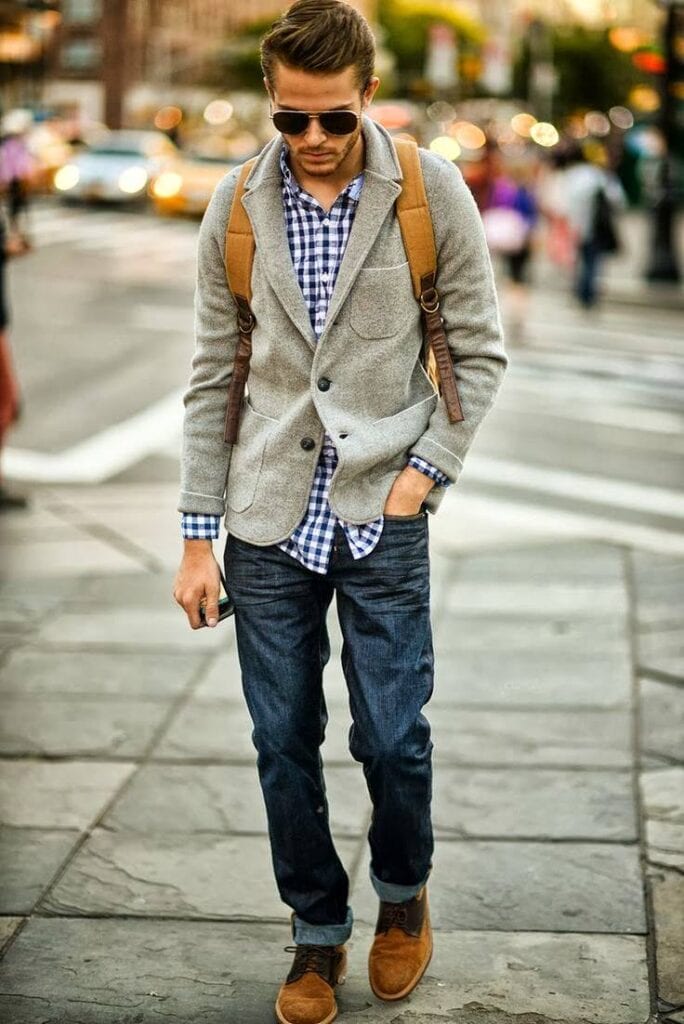 Men Outfits with Blue Jeans-27 Ways to Style Guys Blue Jeans