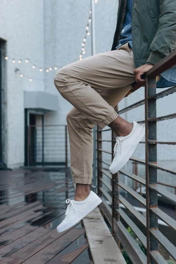 How to Wear Khaki Jogger Pants