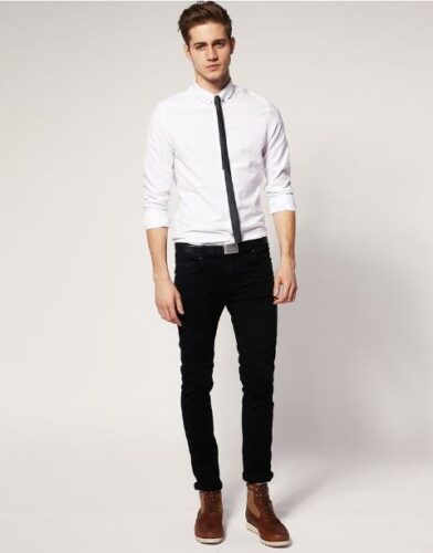 jeans shirt black pants