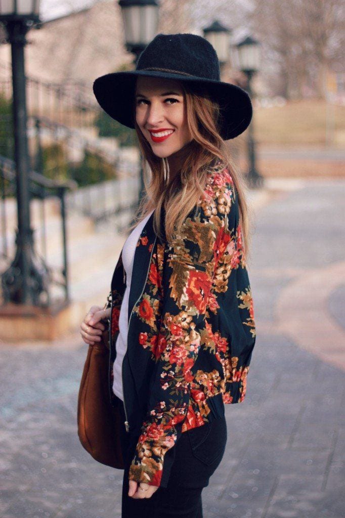 bomber floral jacket funky outfits jackets spring outfit oh super trying worth outfittrends february