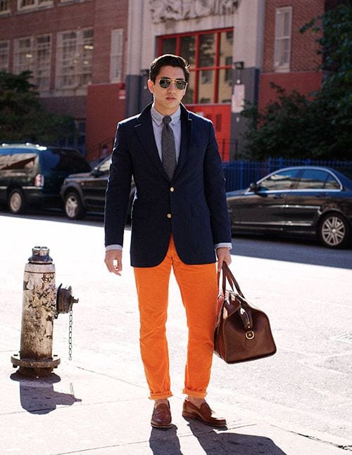 Men's Orange Pants Outfits-35 Best Ways to Wear Orange Pants