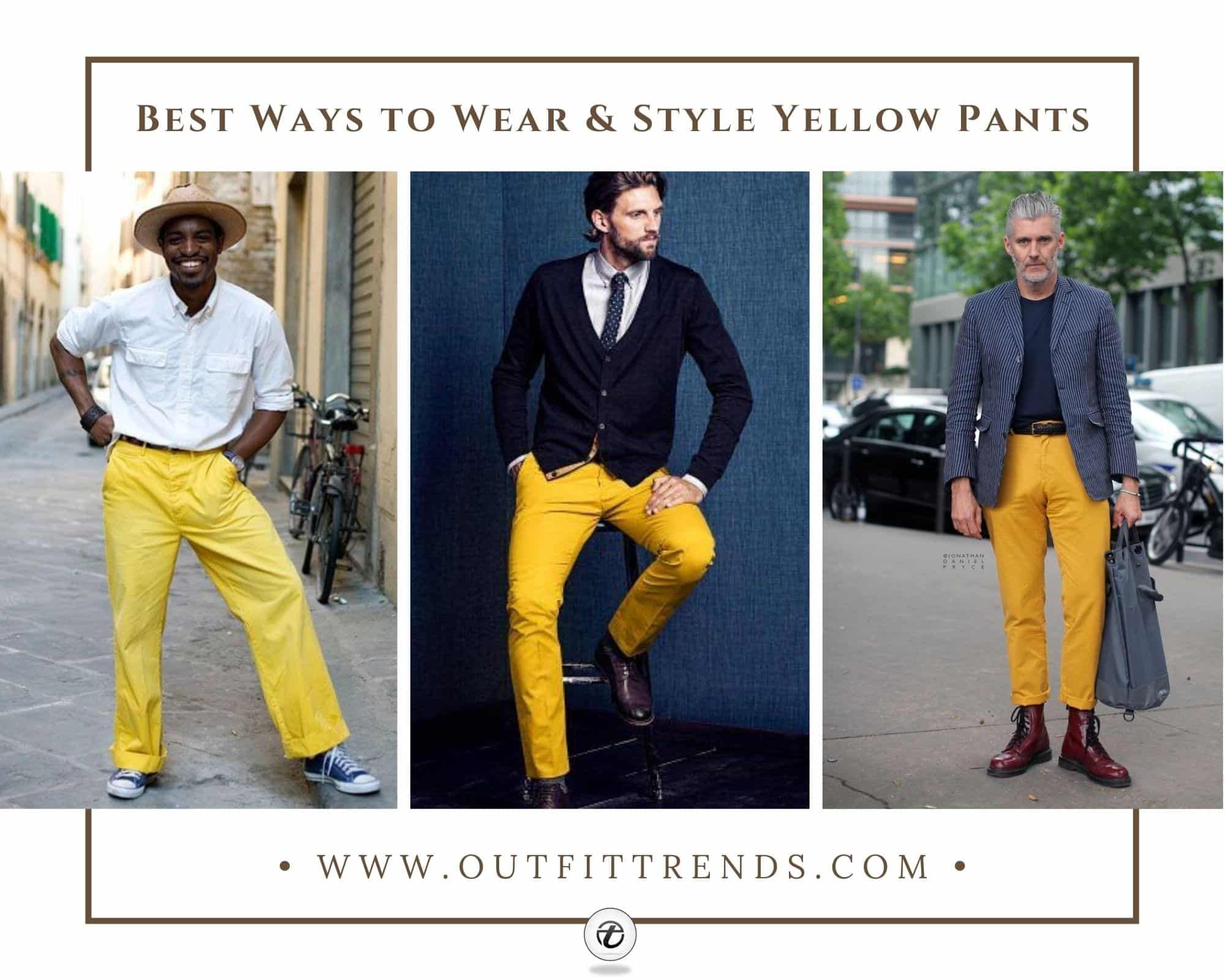 Yellow Shirt Matching Pant Ideas | Yellow Shirts Combination Pants -  TiptopGents