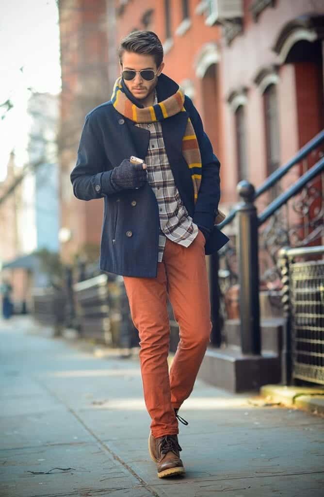 Men's Orange Pants Outfits-35 Best Ways to Wear Orange Pants