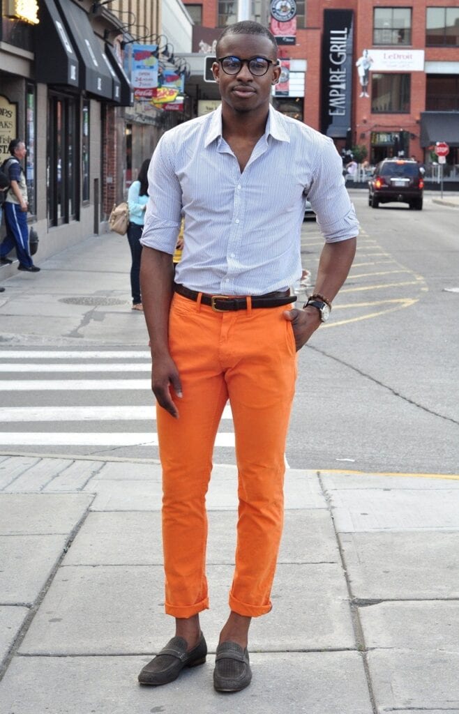 Men's Orange Pants Outfits-35 Best Ways to Wear Orange Pants