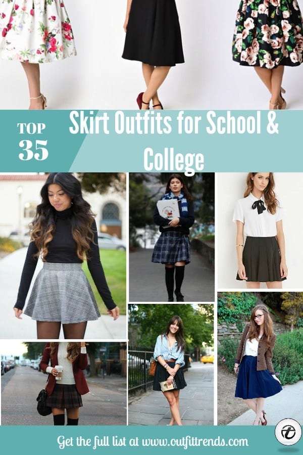 how to wear skirt for school and college girls