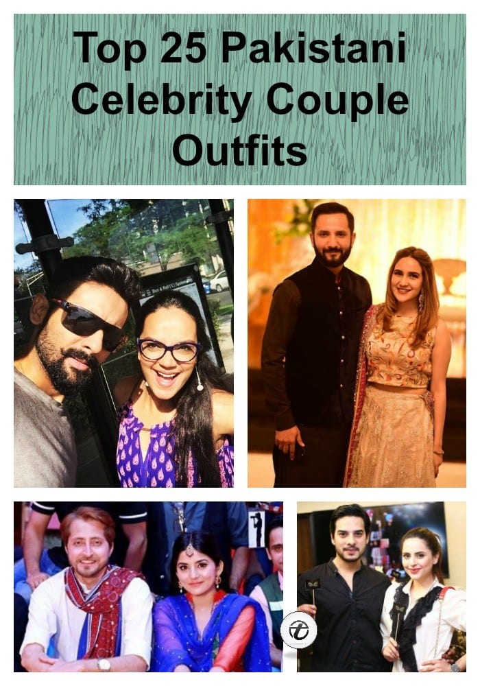 Pakistani Couple Outfits-25 Best Outfits Of Pakistani Celebrities