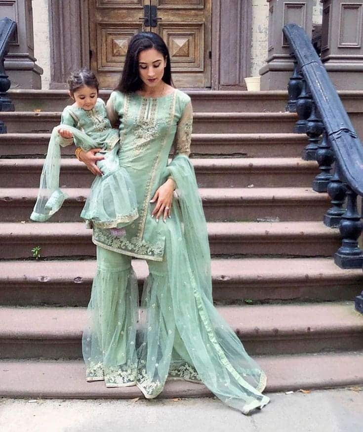 Pakistani Mother Daughter Matching Outfits