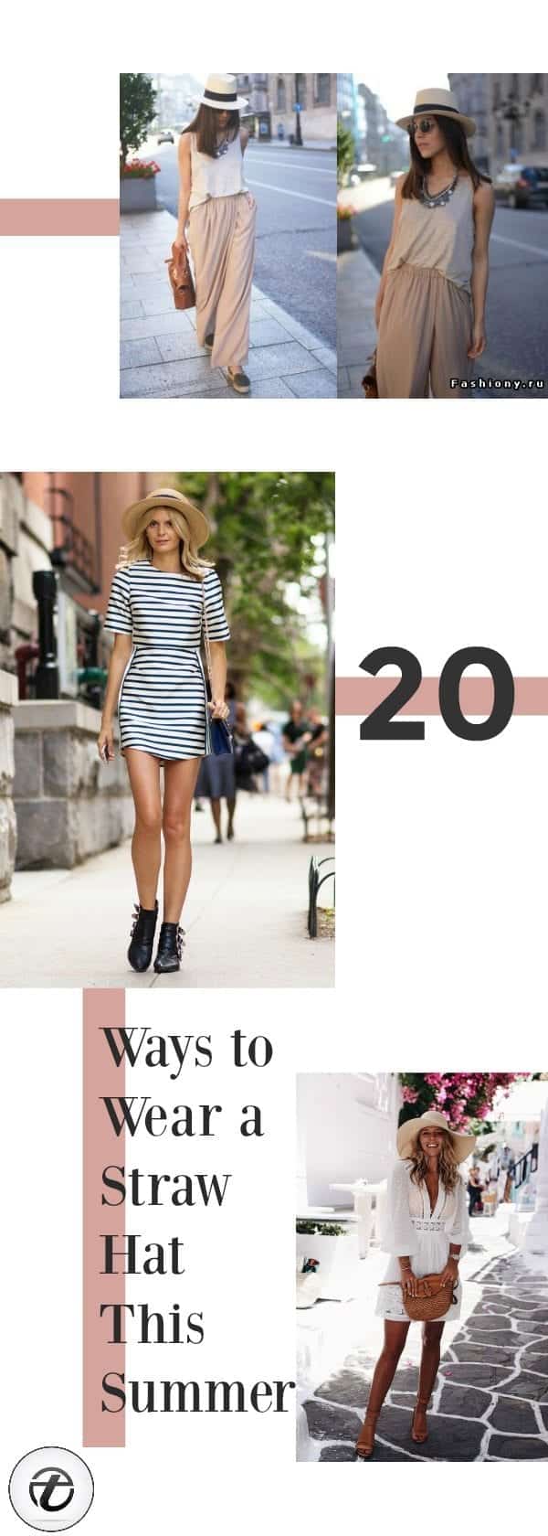 Straw Hat Outfits 20 Ways to Wear a Straw Hat This Summer