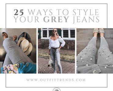 how to wear grey jeans girls