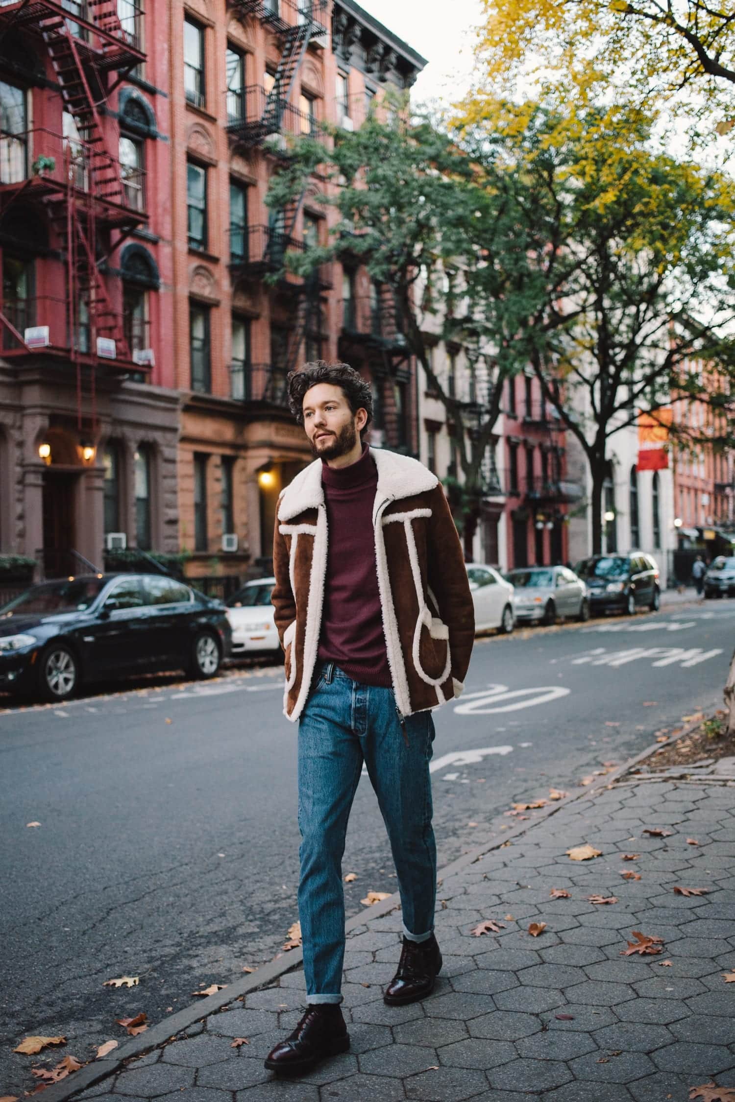 Men Shearling Jacket Outfits22 Ways To Wear Shearling Jacket