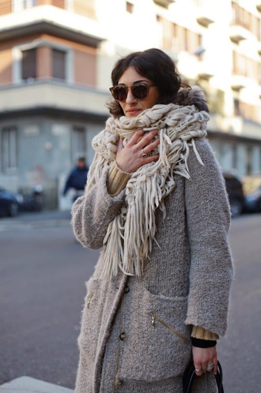 cute winter outfits with scarves