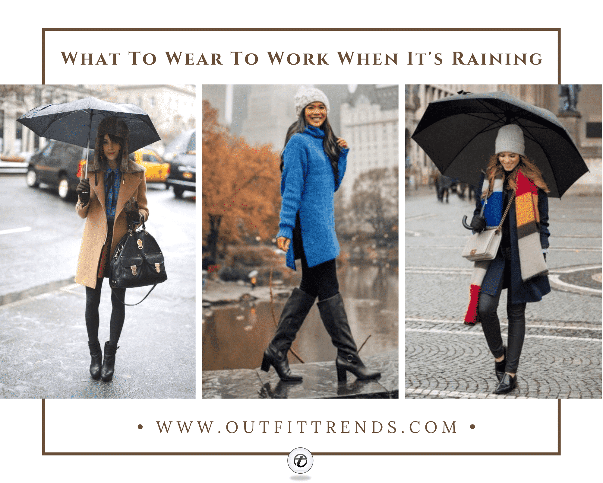 22 Outfit Ideas on What to Wear to Work On Rainy Days