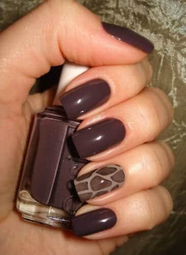 Brown Nail Art