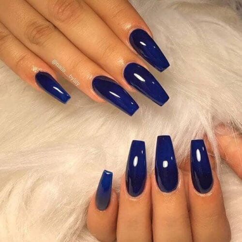 Navy Blue Nail Art