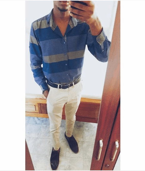 khaki pants black shirt what color shoes