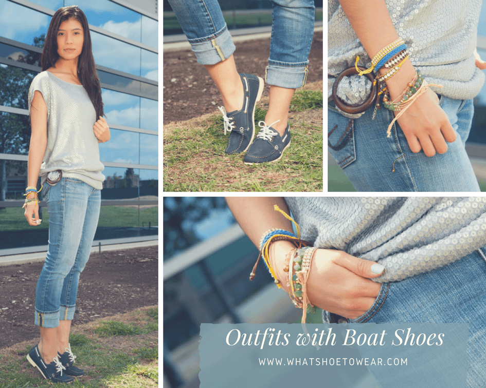 outfits with boat shoes for women