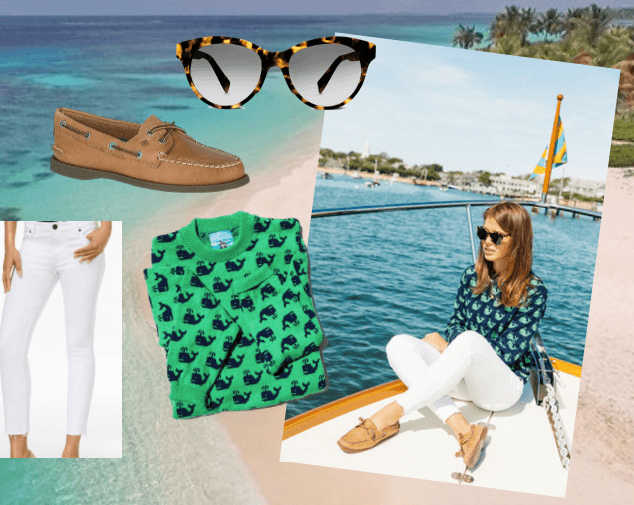 outfits with boat shoes for women