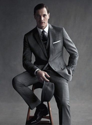 charcoal suit cocktail attire