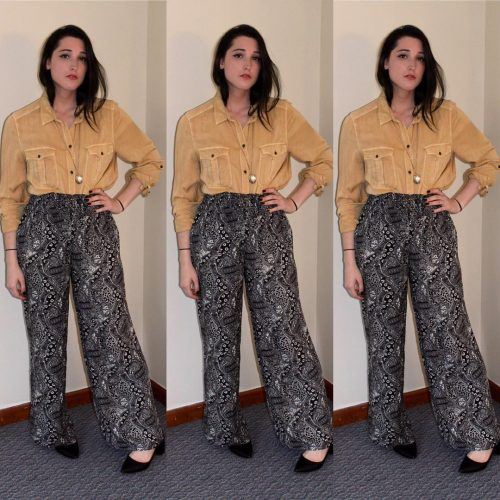 printed pants outfits