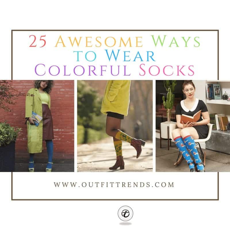 25 Ideas How to Wear Funky Colorful Socks for Women