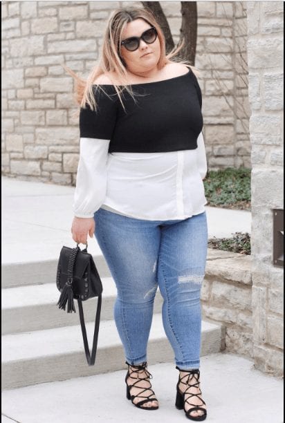 23 Ways to Style Plus Size Off-the-Shoulder Tops for Women