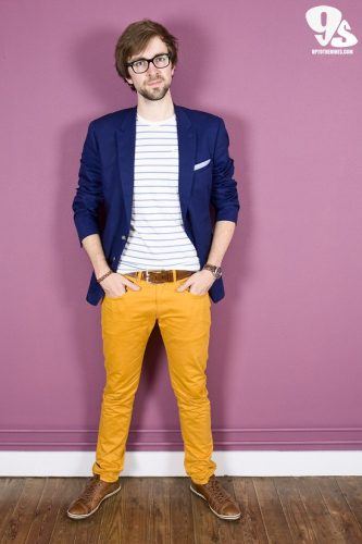 Men's Outfits with Mustard Pants