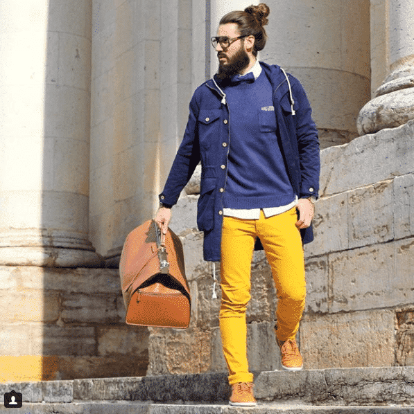 Men's Outfits with Mustard Pants