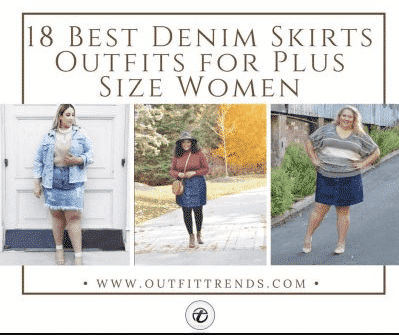 18 Best Denim Skirts Outfits for Plus Size Women to Wear