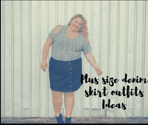 18 Best Denim Skirts Outfits for Plus Size Women to Wear
