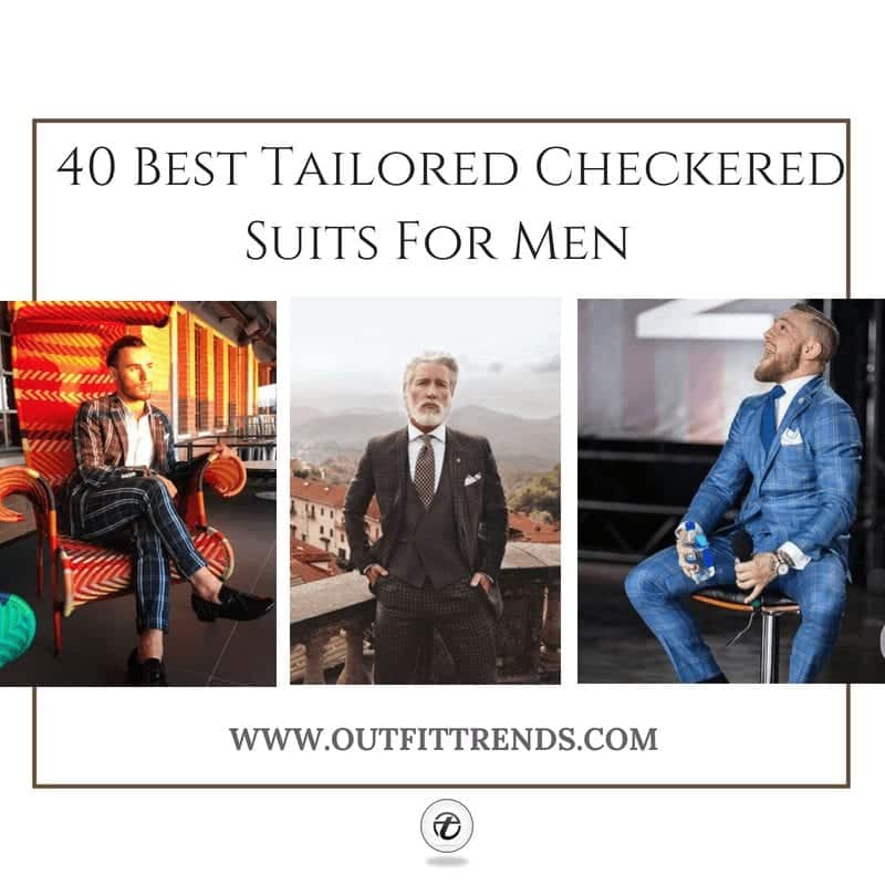 tailored checkered suits for men