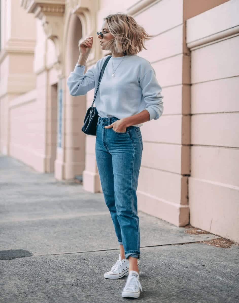 Outfits with Mom Jeans – 25 ways to wear Mom Jeans Fashionably (3)