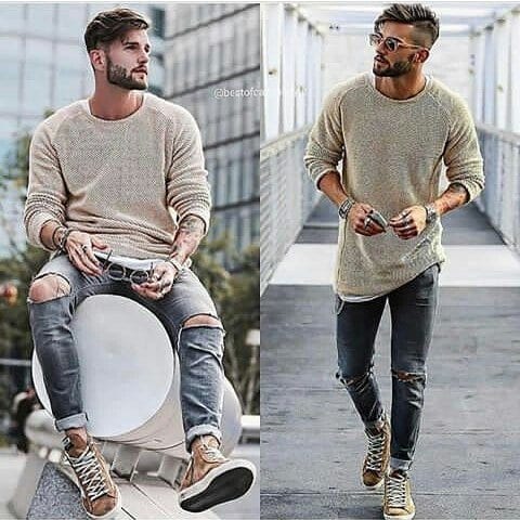 Winter jeans outfits for men (2)