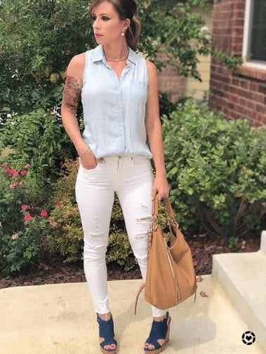 how to wear jeans in summers for women