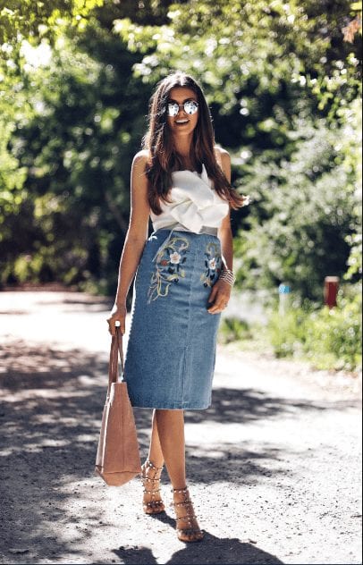  Outfit with Jeans Skirt