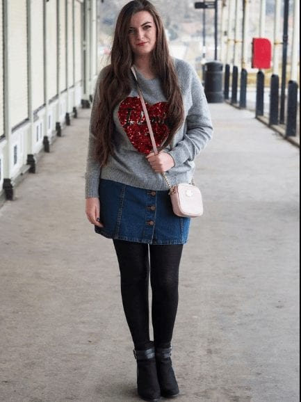  Outfit with Jeans Skirt