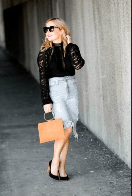 Outfit with Jeans Skirt