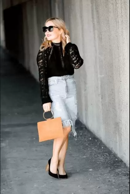 Outfit with Jeans Skirt