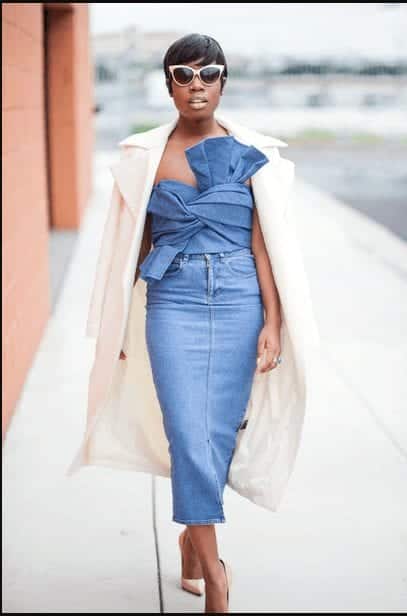 Outfit with Jeans Skirt