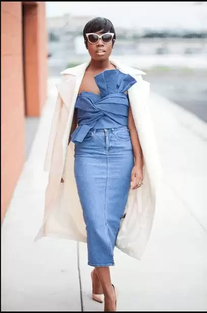 Outfit with Jeans Skirt