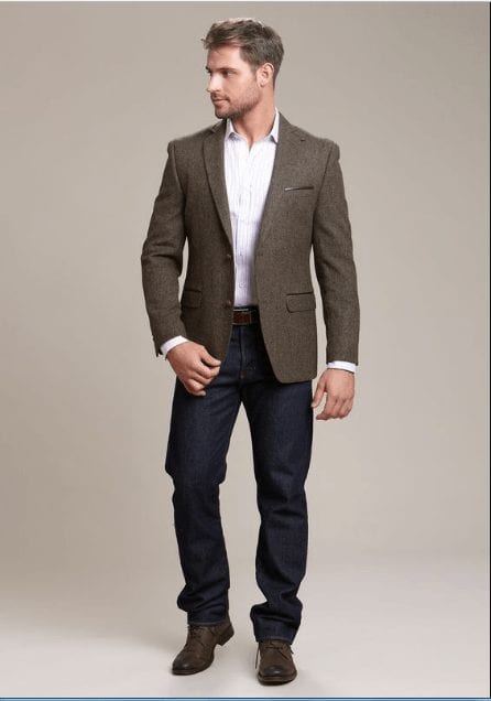 How To Wear a Sports Jacket With Jeans–25 Combinations for Men