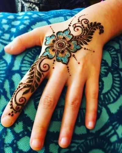 Best Glitter Mehndi Designs (25)