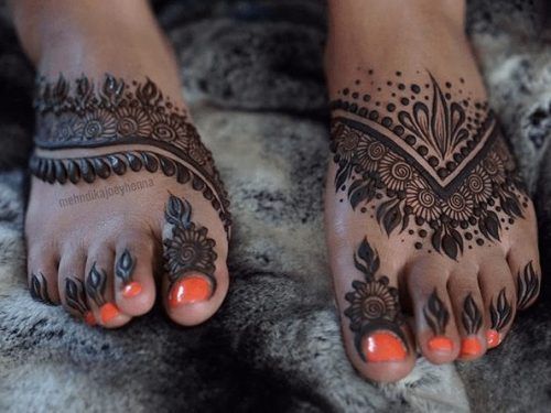 Foot Henna Art - 50 Beautiful Mehndi Designs for Feet