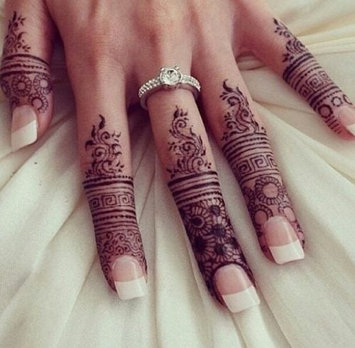 30+ Best Mehndi Designs for Fingers - Henna Finger Ideas