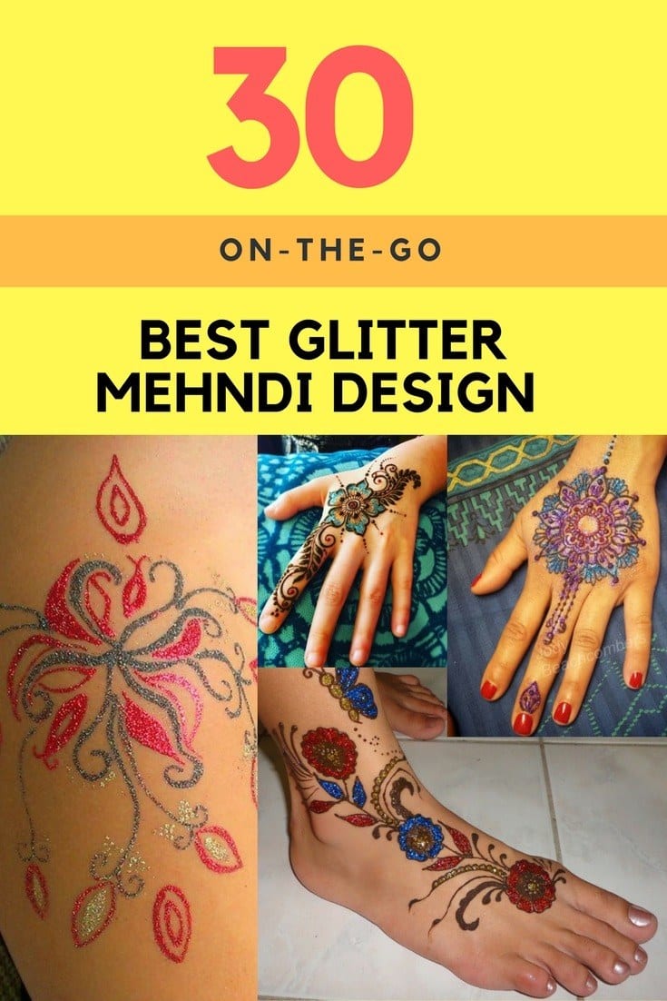 Best Glitter Mehndi Designs (14)