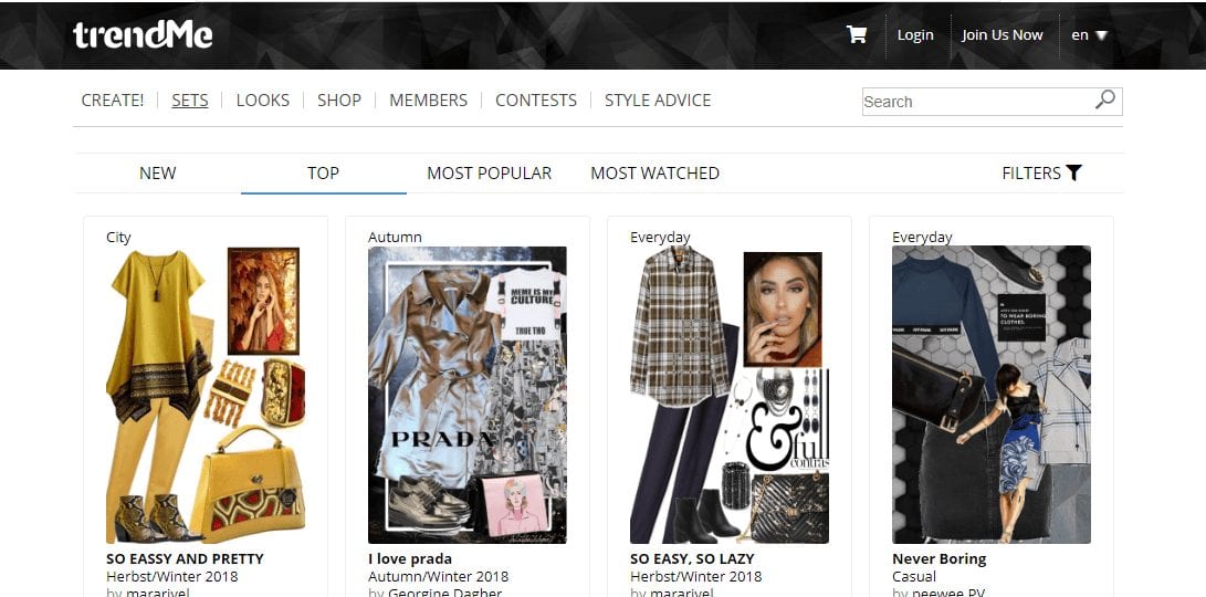 Subsitute sites and apps for polyvore