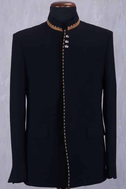 Ranveer Singh Black Jodhpuri Suit