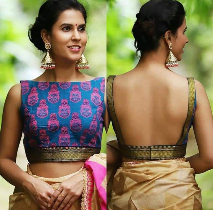 cotton blouse back neck designs photos