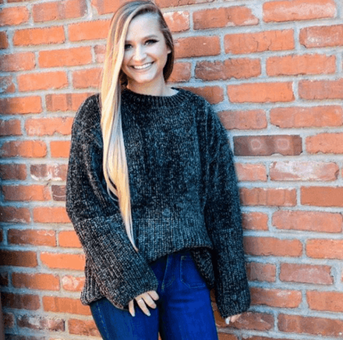 how to wear chenille sweater women