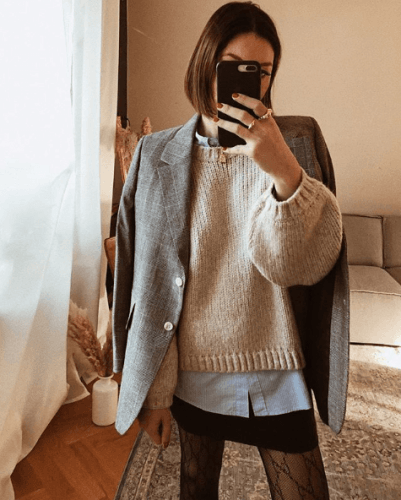 how to wear chenille sweater women