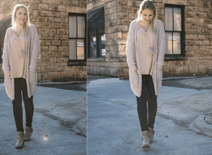 what to wear with chenille cardigan